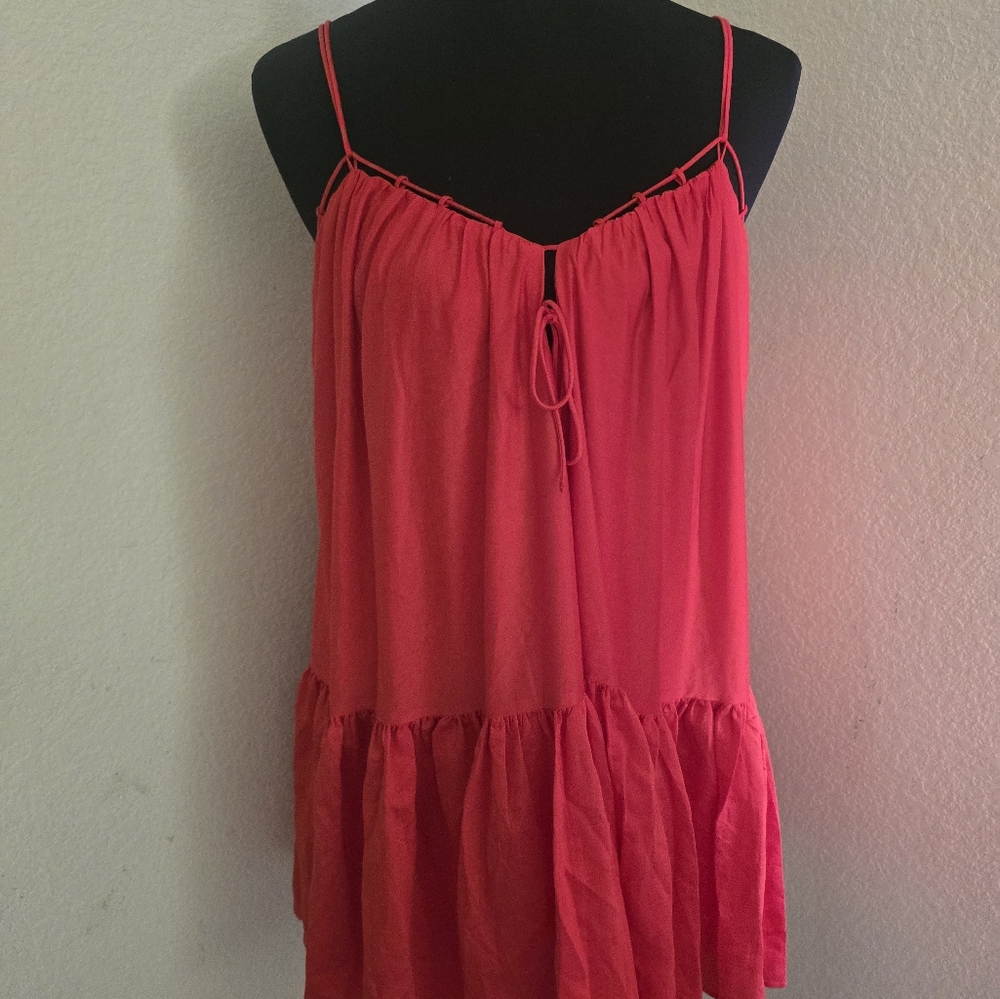 H&M Vibrant Red Ruffle Dress